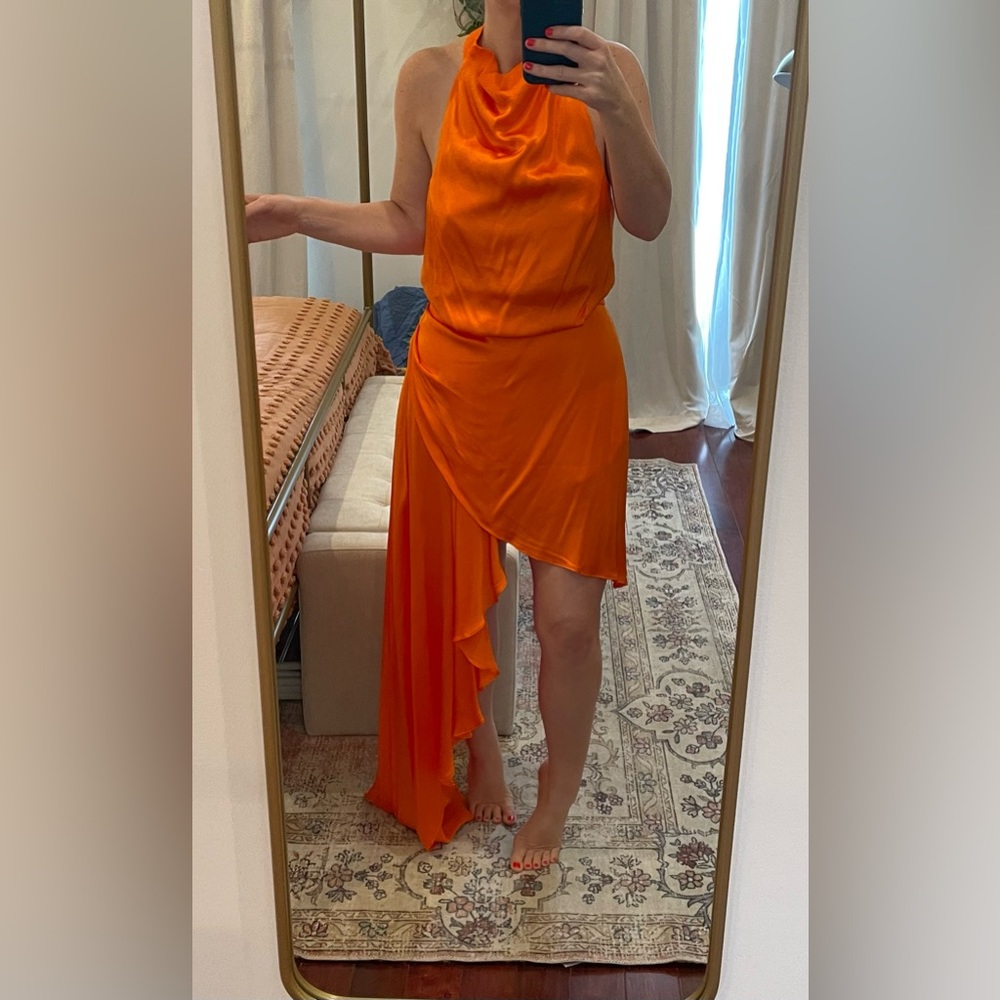 ELLIATT size L orange cocktail dress